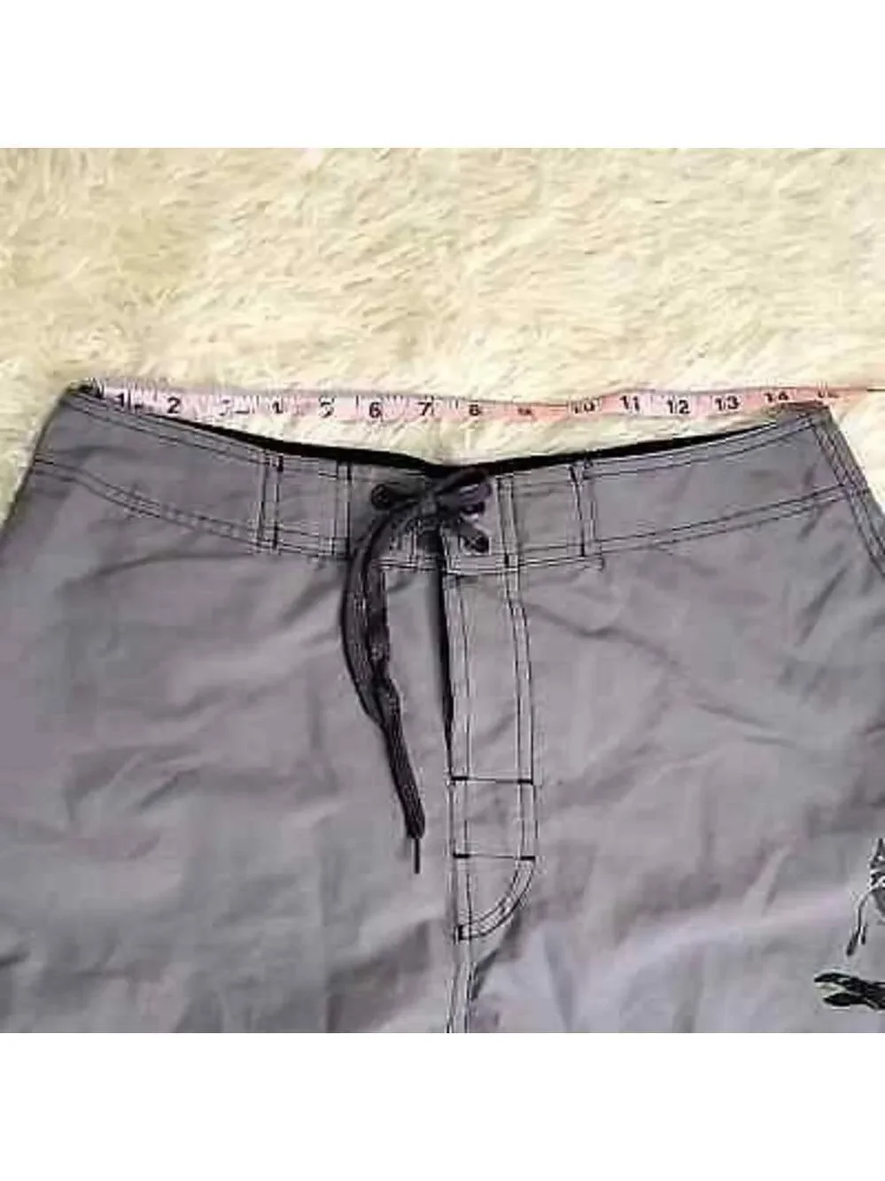 Men’s Light Gray Surf Shorts First Wave Size 32 | Beach & Swim Trunks
